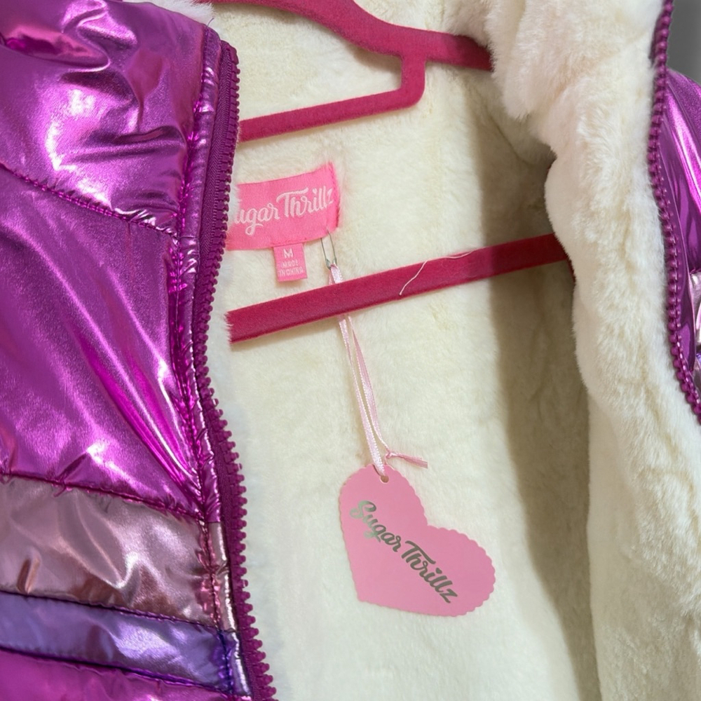 Sugar Thrillz Polar Pixie Pink Purple Puffer Jacket (M) & Skirt! (S) - Picture 7 of 13